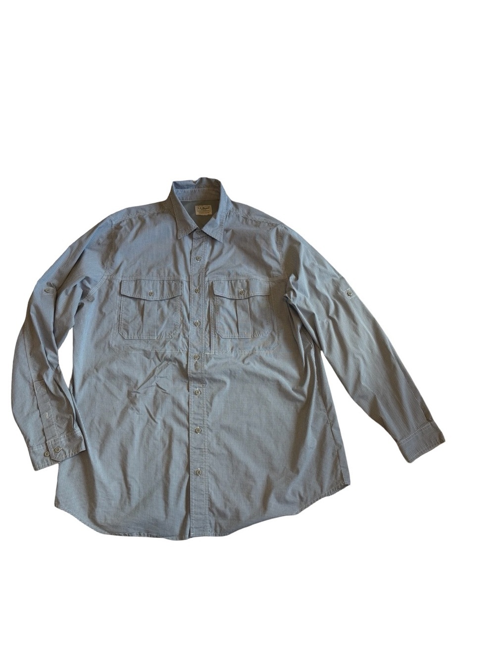 L.L. Bean Slightly Fitted Button-Down Shirt Long Sleeve Coolmax Size XL Tall Men